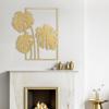 SIGNLEADER Metal Wall Art Decor Tropical Monsteras Leaves Minimalist Modern Abstract Wall Sculpture Hangings Home Decoration for Living Room, Bedroom, Bathroom, Kitchen, Outdoor - 30" Gold view 2