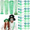 Ferreve 48 Pcs St. Patricks Day Party Favors Set Includes 24 Green St. Patrick's Day Shamrock Beads Necklaces Saint Patricks Day Accessories 24 St. Patrick's Day Shamrock Eyeglass Sunglasses Gifts view 1
