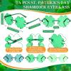 Ferreve 48 Pcs St. Patricks Day Party Favors Set Includes 24 Green St. Patrick's Day Shamrock Beads Necklaces Saint Patricks Day Accessories 24 St. Patrick's Day Shamrock Eyeglass Sunglasses Gifts view 2