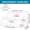 1/2/3 Seater Recliner Sofa Seat Covers Fabric Stretchy 4/6/8-Pieces Couch Slipcover Armchair Cover Non-Slip Furniture Protector, Elastic Spandex Soft Recliner Chair Protectors with Side Pocket ( Color view 2