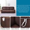 1/2/3 Seater Recliner Sofa Seat Covers Fabric Stretchy 4/6/8-Pieces Couch Slipcover Armchair Cover Non-Slip Furniture Protector, Elastic Spandex Soft Recliner Chair Protectors with Side Pocket ( Color view 4