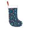 WURTON Christmas Stocking Ocean Fish Turtle Jellyfish Print Xmas Stockings for Party Decor Family Holiday Hanging Stockings view 2