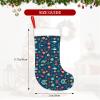 WURTON Christmas Stocking Ocean Fish Turtle Jellyfish Print Xmas Stockings for Party Decor Family Holiday Hanging Stockings view 4