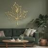 SIGNLEADER Metal Wall Art Decor Botanical Leaf Modern Abstract Wall Sculpture Hangings Home Decoration for Living Room, Bedroom, Bathroom, Kitchen, Outdoor - 24" Gold view 1