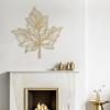 SIGNLEADER Metal Wall Art Decor Botanical Leaf Modern Abstract Wall Sculpture Hangings Home Decoration for Living Room, Bedroom, Bathroom, Kitchen, Outdoor - 24" Gold view 2