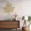 SIGNLEADER Metal Wall Art Decor Botanical Leaf Modern Abstract Wall Sculpture Hangings Home Decoration for Living Room, Bedroom, Bathroom, Kitchen, Outdoor - 24" Gold view 3