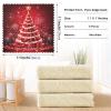 ALAZA Red Christmas Tree Ball New Year Red 6 Pack Kitchen Towels Dish Bar Tea Towel Dishcloths Fast Drying Super Soft 11 x 11 inches view 3