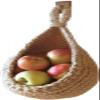 Hanging Wall Baskets, Boho Jute Hanging Basket Cotton Wall Hanging Vegetable Fruit Basket For Kitchen Storage Hanging Containers Breathable Handwoven Wall Mount Fruit Basket ( Size : D(W21 X H21 X23cm view 3