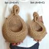 Hanging Wall Baskets, Boho Jute Hanging Basket Cotton Wall Hanging Vegetable Fruit Basket For Kitchen Storage Hanging Containers Breathable Handwoven Wall Mount Fruit Basket ( Size : D(W21 X H21 X23cm view 4