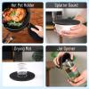 BTaT Silicone Trivet Mats, 2 Pack - Black Round Silicone Trivets for Hot Pots, Pans & Dishes view 4