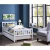 Direct Wicker White Wood Twin Bed with Trundle Headboard and Footboard for Bedroom view 4