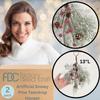 Factory Direct Craft Artificial Snowy Pine Teardrop Hangers Set of 2 for Christmas Decorating and Holiday Displays - 13 Inches Long view 2