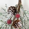 Factory Direct Craft Artificial Snowy Pine Teardrop Hangers Set of 2 for Christmas Decorating and Holiday Displays - 13 Inches Long view 3