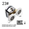 SBTRKT 4pcs Double Wheel Sliding Shower Screen Door Roller Top and Bottom 23mm Zinc Alloy Pulleys Bathroom Replacement Accessories Tool view 4