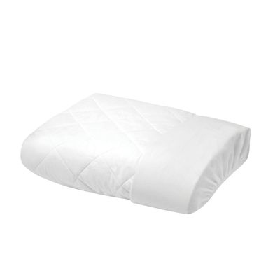 Yatas Bedding Perle 59 x 79 Cotton Queen Mattress Protector in White