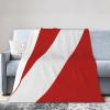 Scuba Diving Deep Dive Flag Blanket Sofa Bedding Ultra-Soft Micro Fleece Blanket 80"x60" view 1
