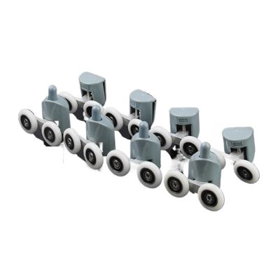 SBTRKT Zinc Alloy Double Shower Door Roller Wheel Runner/Pulleys/Rollers/Wheels Bearing Diameter 19mm/20mm/23mm/25mm/27mm (Color : 4pcs Upper Part, Size : 27mm)