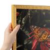ArtToFrames 5x5 Inch Gold Picture Frame, This 0.75 Inch Custom Wood Poster Frame is Bright Gold - Comes with Foam Backing 3/16 inch and Regular Glass (FBPLD11109-5x5) view 3