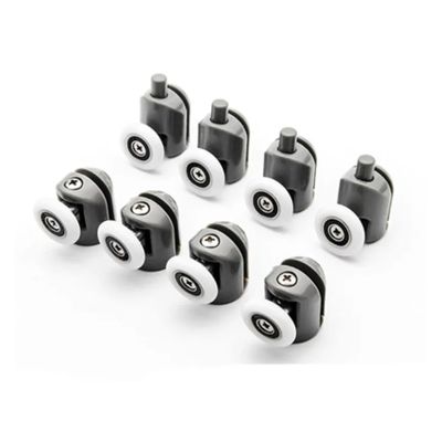 SBTRKT 4pcs-8pcs/set Shower Rooms Cabins Pulley/Shower Room Roller/Runners/Wheels/Pulleys Diameter 20mm/22mm/23mm/25mm/27mm (Color : 2 Upper 2 Lower, Size : 20MM_6MM)