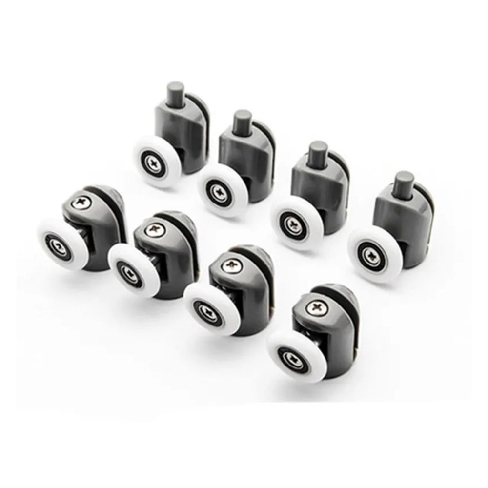 SBTRKT 4pcs-8pcs/set Shower Rooms Cabins Pulley/Shower Room Roller/Runners/Wheels/Pulleys Diameter 20mm/22mm/23mm/25mm/27mm (Color : 2 Upper 2 Lower, Size : 20MM_6MM)