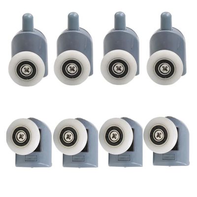 4pcs-8pcs/set Shower Rooms Cabins Pulley/Shower Room Roller/Runners/Wheels/Pulleys Diameter 20mm/22mm/23mm/25mm/27mm (Color : 2 Upper 2pcs Lower, Size : 22MM_6MM)