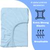 3 Piece 36" x 84" Size Bed Sheet Set Hospital Sheets Pure Egyptian Cotton 800TC 1Pc Flat sheet - 1pc Fitted sheet and 1pc Pillowcase Elastic All Around for Home 10 Inchs Deep Pocket ( Light Blue ) view 2