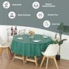 Evershine 24 Pack 84" Hunter Green Round Heavy Duty Plastic Table Covers Tablecloth (Reusable) (Round 84", Hunter Green) view 2