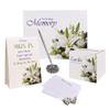 Customoffi Funeral Guest Book Set for Memorial Service  Complete Celebration of Life Guest Book Set with Memory Cards, Pen & Keepsake Box for Funeral Memory Table view 1