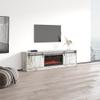 Meble Furniture Granero 04 BL-EF TV Stand with Electric Fireplace - Modern Rectangular TV Stand with Storage Cabinets - Media Entertainment Center Console Table for TV Up to 85" - Whitewash view 3