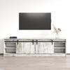 Meble Furniture Granero 04 BL-EF TV Stand with Electric Fireplace - Modern Rectangular TV Stand with Storage Cabinets - Media Entertainment Center Console Table for TV Up to 85" - Whitewash view 4