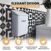 Embossed Magnetic Lint Bin For Laundry Room | Modern Farmhouse Laundry Lint Bin | Lint Trash Can For Laundry Room | White Lint Bin For Laundry Room Magnetic | Space Saving Storage Laundry Bin with Lid view 2