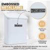 Embossed Magnetic Lint Bin For Laundry Room | Modern Farmhouse Laundry Lint Bin | Lint Trash Can For Laundry Room | White Lint Bin For Laundry Room Magnetic | Space Saving Storage Laundry Bin with Lid view 3