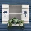 Board and Batten PVC Exterior Shutter with Palm Tree Cutout (14.5 inch x 55 inch) view 2