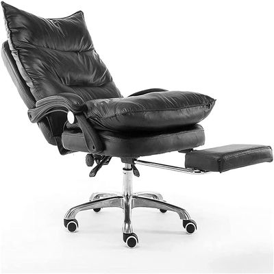 HOBIBA Office Computer Chair Office Chair Rotating Office Chair PU Leather Gaming Table and Chair Ergonomic Work Chair Lift Chair Chair (Size:Black)