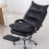HOBIBA Office Computer Chair Office Chair Rotating Office Chair PU Leather Gaming Table and Chair Ergonomic Work Chair Lift Chair Chair (Size:Black) view 3