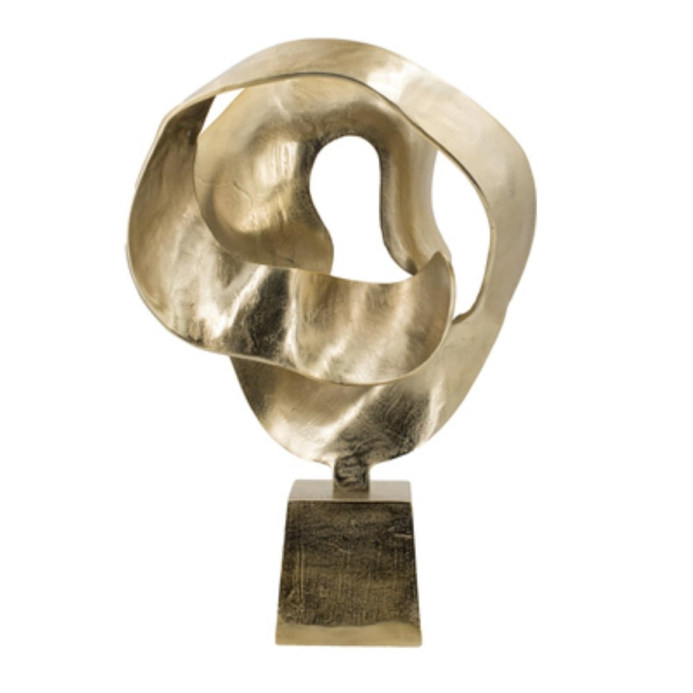CC Home Furnishings Abstract Aluminum Sculpture - 24.5" - Gold
