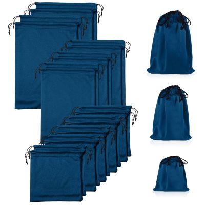 20 Pcs Satin Game Storage Bags for Women Men, S,M,L, Blue