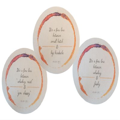 Boston International Paper Coasters Pourtions Cocktail Coaster Set, 9-Count, Whiskey