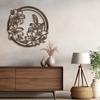 SIGNLEADER Metal Wall Art Decor Flower Minimalist Modern Wall Sculpture Hangings Home Decoration for Living Room, Bedroom, Bathroom, Kitchen, Outdoor - 24" Bronze view 1