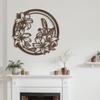 SIGNLEADER Metal Wall Art Decor Flower Minimalist Modern Wall Sculpture Hangings Home Decoration for Living Room, Bedroom, Bathroom, Kitchen, Outdoor - 24" Bronze view 3