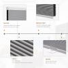 Changshade Window Shades Black Out Sliding Glass Door Blinds Cordless, Blackout Cellular Honeycomb Shade Pleated 1 Inch No Drill Stick On Easy Install Home, Shade Size 58.5" Width56" Height, Grey view 2
