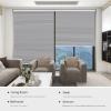 Changshade Window Shades Black Out Sliding Glass Door Blinds Cordless, Blackout Cellular Honeycomb Shade Pleated 1 Inch No Drill Stick On Easy Install Home, Shade Size 58.5" Width56" Height, Grey view 4