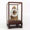 Grandfather Clock Modern Wood Pendulum Clock Mechanical See-Through Minimalist Dial Table Clock Easy to Read for Living Room Decor, Office & Home Decor Gift view 2
