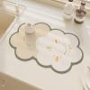 Kitchen Countertop Dish Drying Mat, Flowers Shape Absorbent Sink Mat Drainer Mat, Quick-Drying Table Mat Machine Insulation Pad (5060cm,Style02) view 1