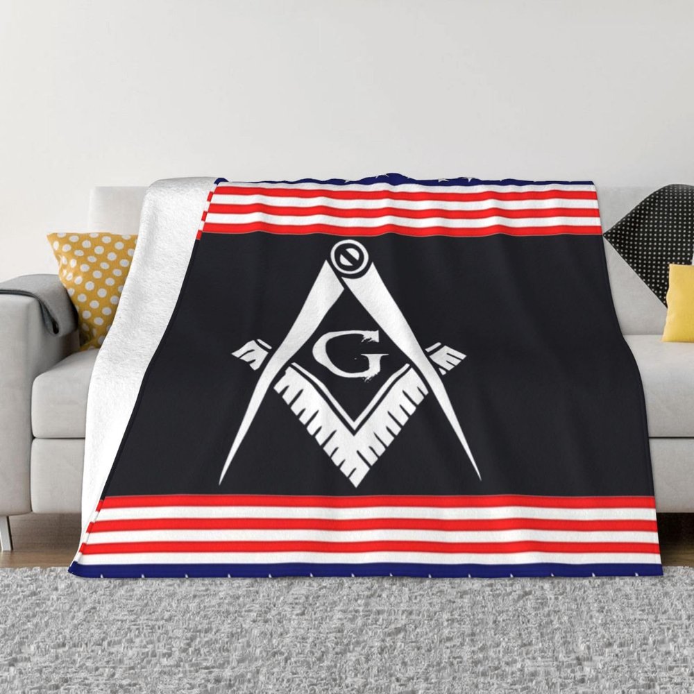 Kkaingg Freemason Masonic Gift Blanket Gifts Funny Throw Blanket Flannel Blanket Ultra-Soft Blanket Fuzzy Blanket Plush Blanket Soft Cozy Lightweight Blanket for Sofa Bed 40"x30"