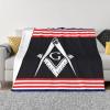 Kkaingg Freemason Masonic Gift Blanket Gifts Funny Throw Blanket Flannel Blanket Ultra-Soft Blanket Fuzzy Blanket Plush Blanket Soft Cozy Lightweight Blanket for Sofa Bed 40"x30" view 1