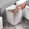 DIPSTICK Kitchen Trash Can Desktop Trash Can Mini Household Cute Trumpet Press Bedroom Covered Office Wastebasket Bedroom Trash Can (Color : D, Size : Small) view 4