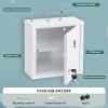 KYODOLED Locking Medicine Cabinet, Medication Lock Box with Key, Wall Mount Medical Cabinet for Safe Medication Storage, 10 * 4.7 * 10 Inch, White view 3