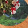 EVANEM Christmas Tree Skirt with Plush Borjomi kharagauli National Park 36" Plush Xmas Tree Skirt Xmas Tree Cover Christmas Tree Mat Decoration for New Year Festival Holiday Party Decor view 1