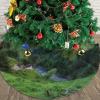 EVANEM Christmas Tree Skirt with Plush Borjomi kharagauli National Park 36" Plush Xmas Tree Skirt Xmas Tree Cover Christmas Tree Mat Decoration for New Year Festival Holiday Party Decor view 3